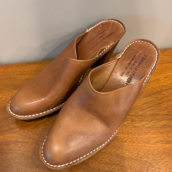 Donald J. Pliner Tan Leather Mules - Picture 4 of 10
